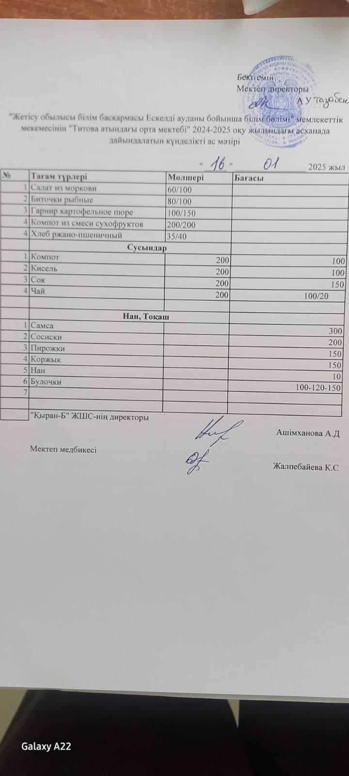 Ас мәзірі