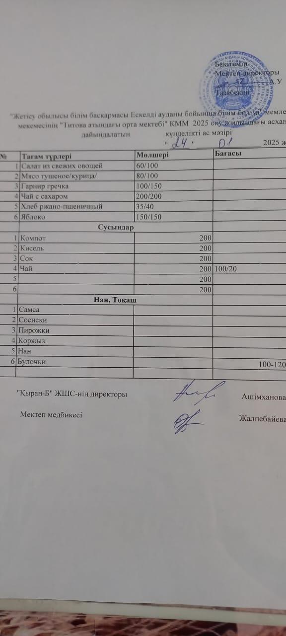 Ас мәзірі