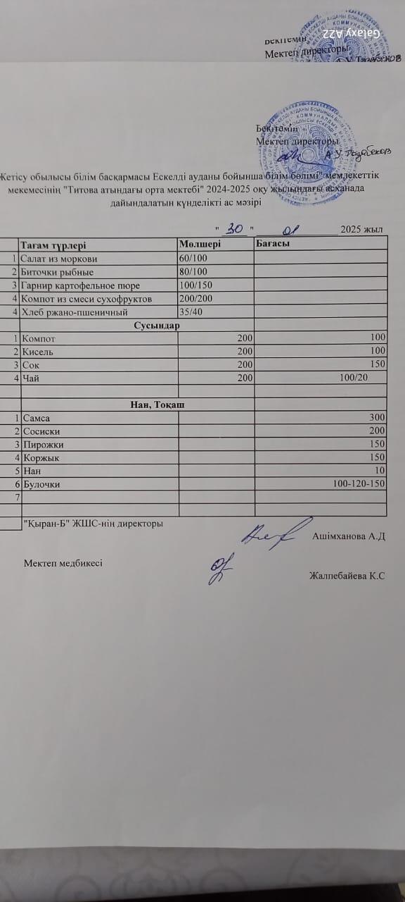 Ас мәзірі