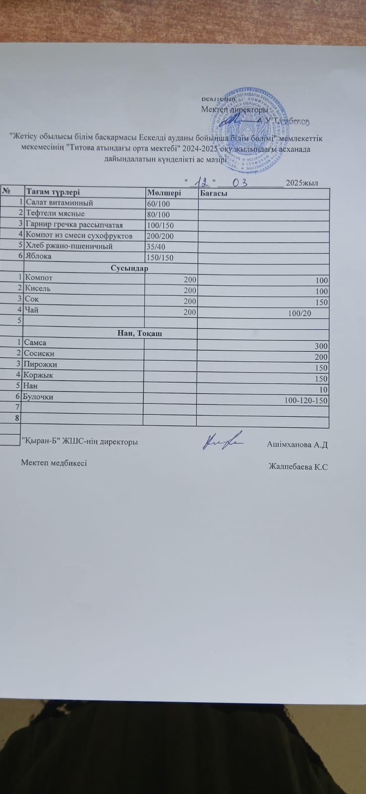 Ас мәзірі
