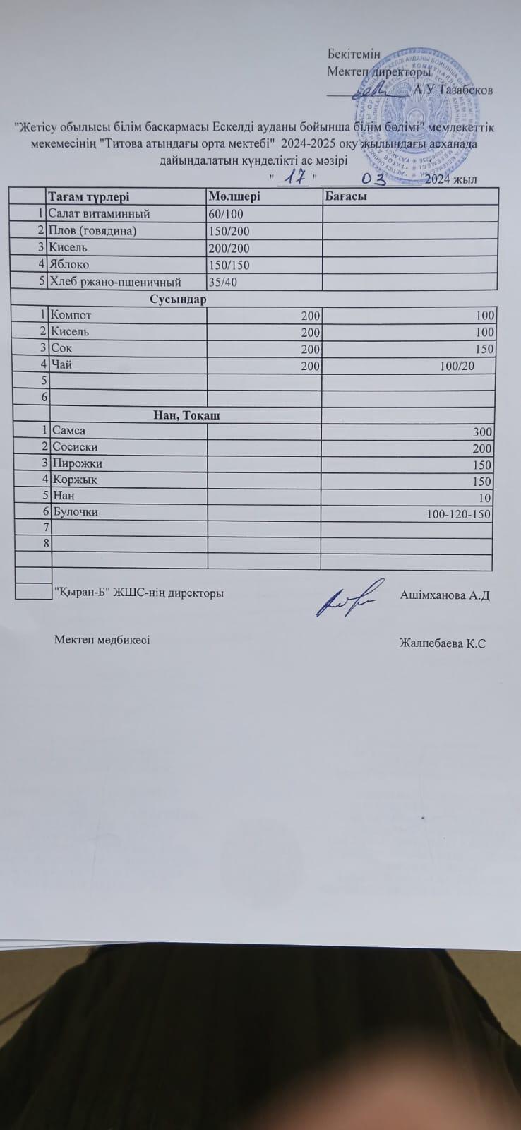 Ас мәзірі