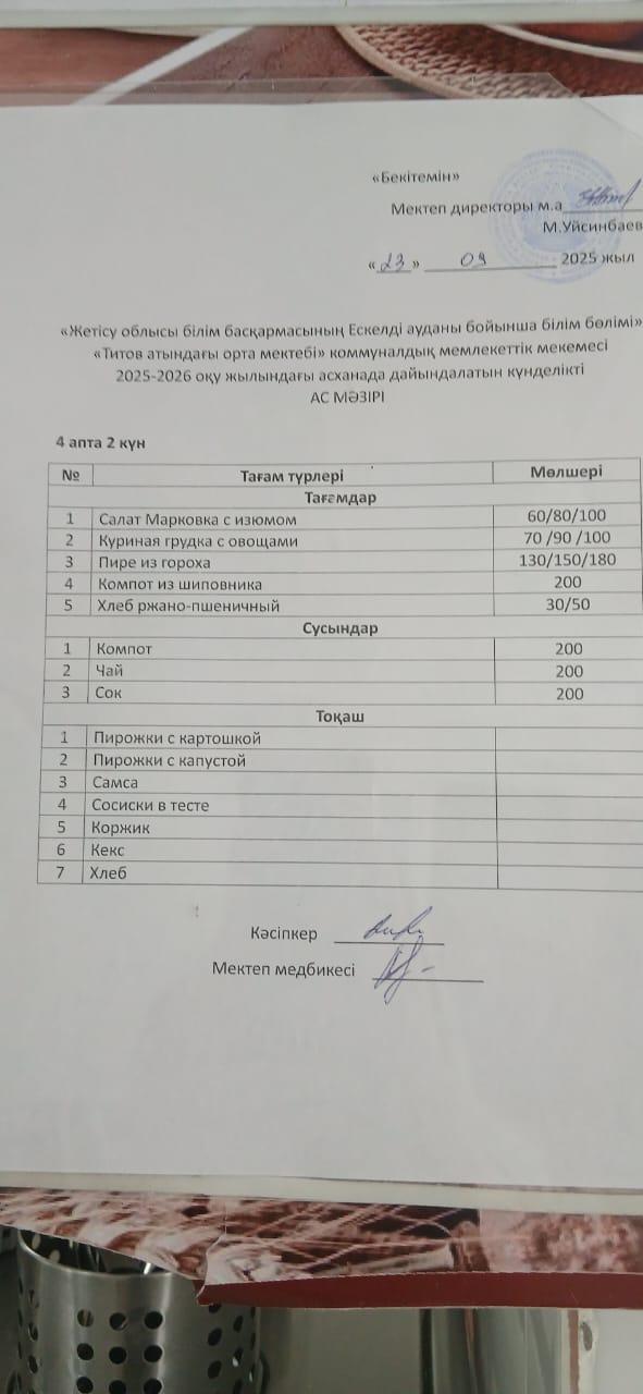 Ас мәзірі