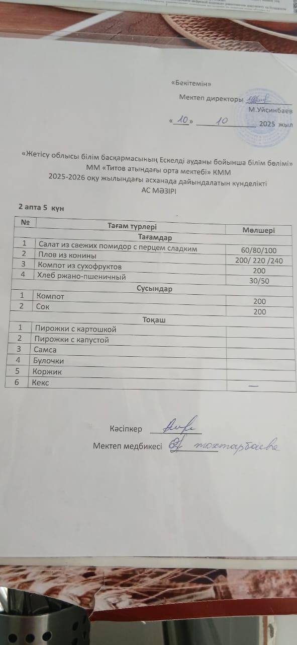 Ас мәзірі