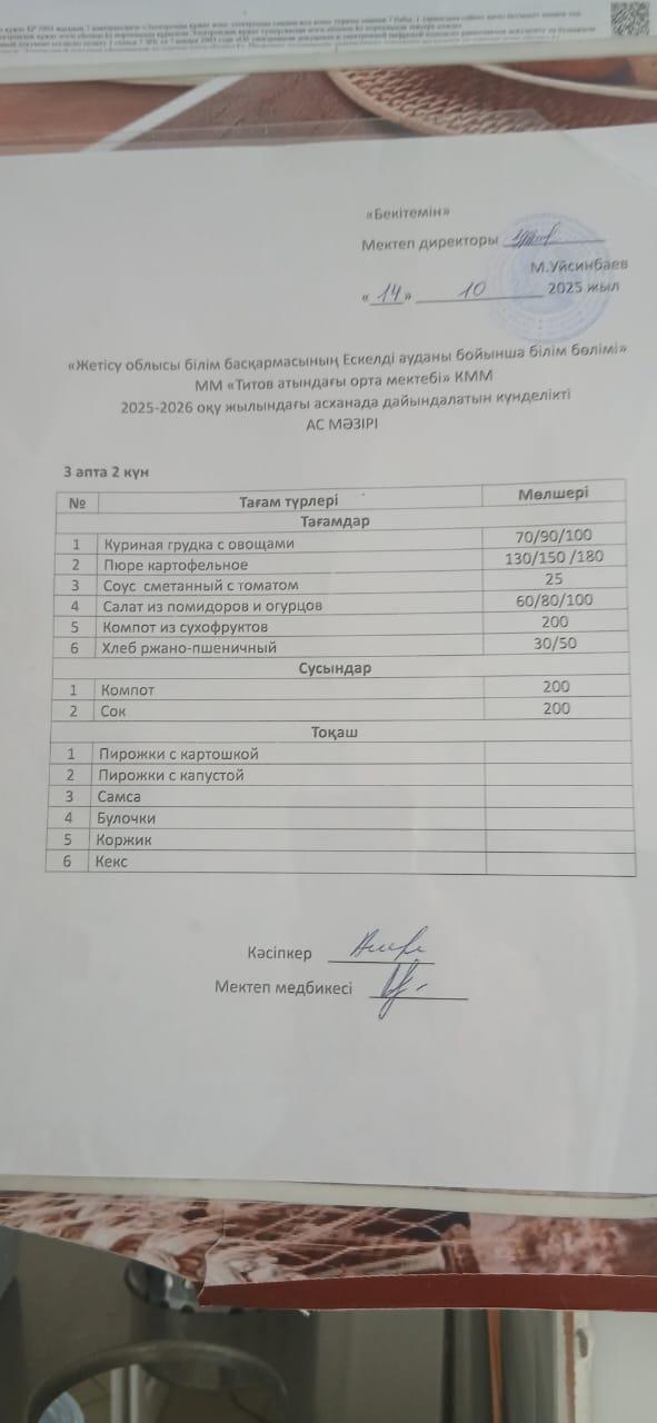Ас мәзірі