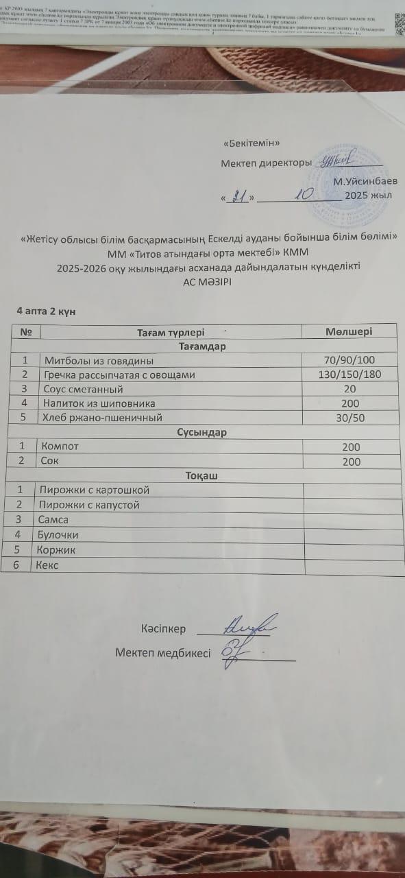 Ас мәзірі