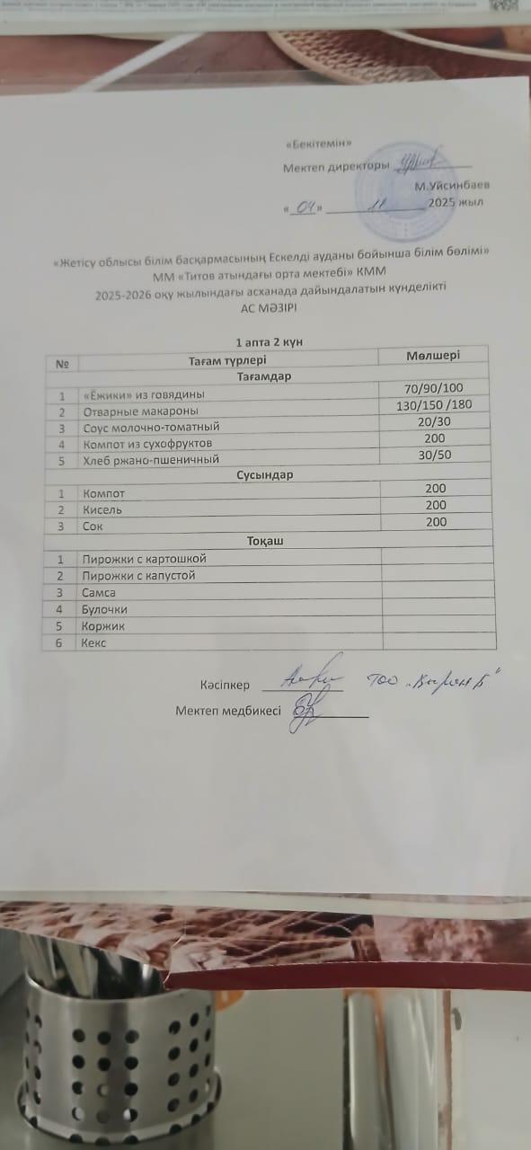Ас мәзірі