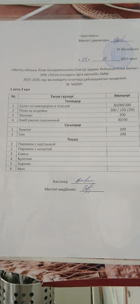 Ас мәзірі