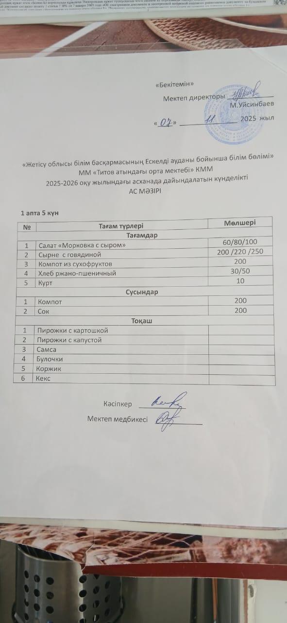 Ас мәзірі