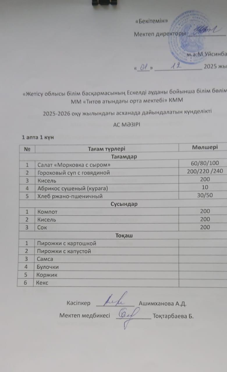 Ас мәзірі